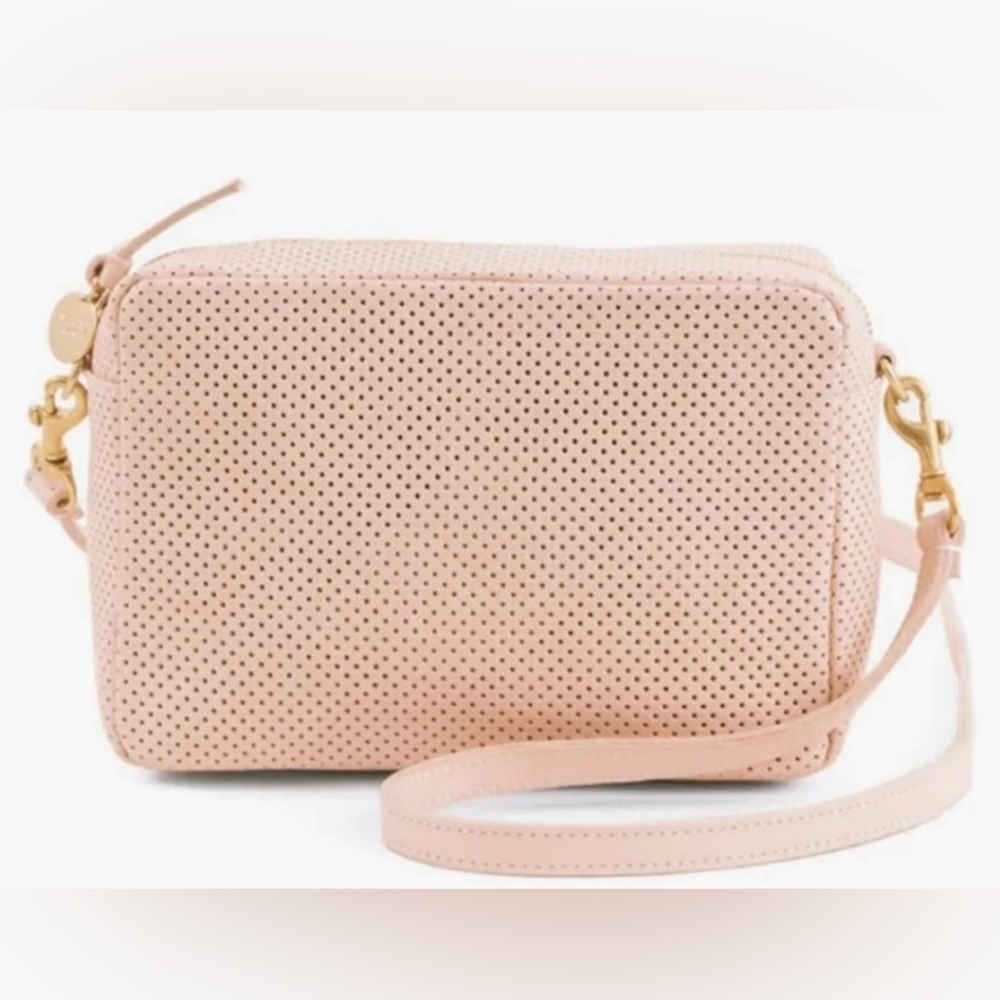Clare V Blush Perforated Crossbody Bag